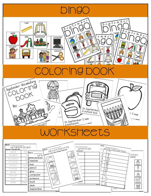 September Vocabulary Unit- For Special Education - Image 7