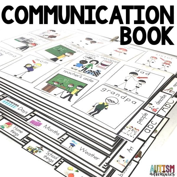 Communication Book, Editable Communication Boards with Visuals and Tabs, PECS