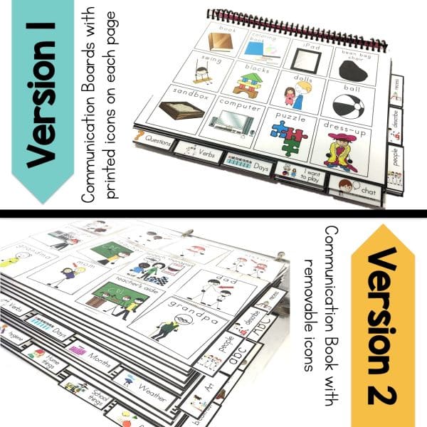 Communication Book, Editable Communication Boards with Visuals and Tabs, PECS - Image 3