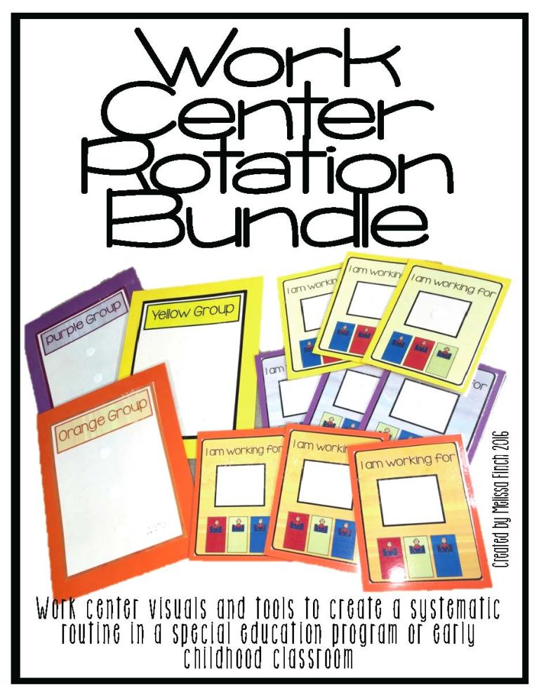 Work Center Rotation System- For Special Education Classroom - Autism ...