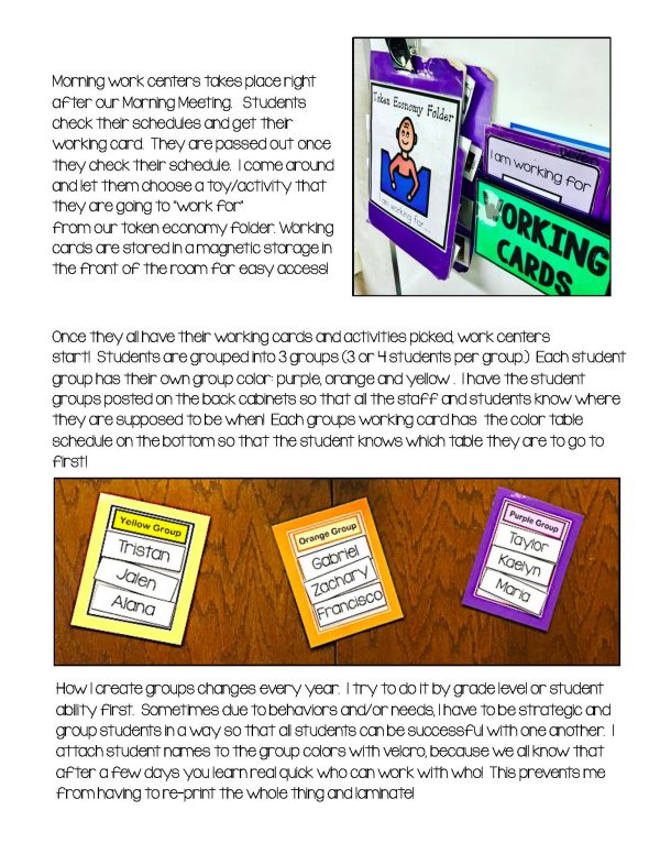 Work Center Rotation System- For Special Education Classroom - Image 4