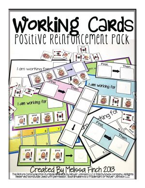Working Cards- Positive Reinforcement Pack