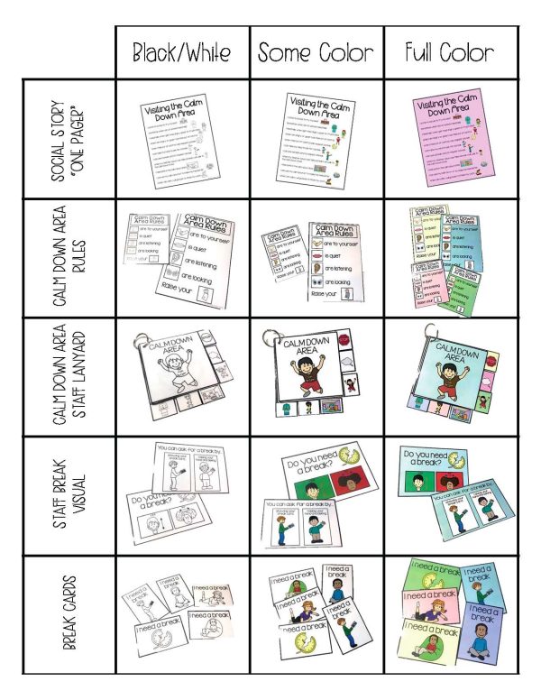 Calm Down Kit Corner- Social Emotional Learning Strategies and Visual Supports - Image 6