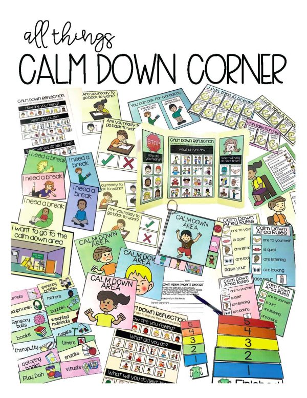 Calm Down Kit Corner- Social Emotional Learning Strategies and Visual Supports - Image 2