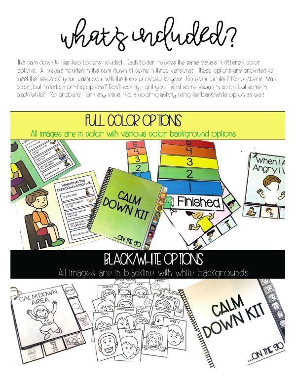 Calm Down Kit On The Go- Social Emotional Learning Strategies and Visual Support - Image 3