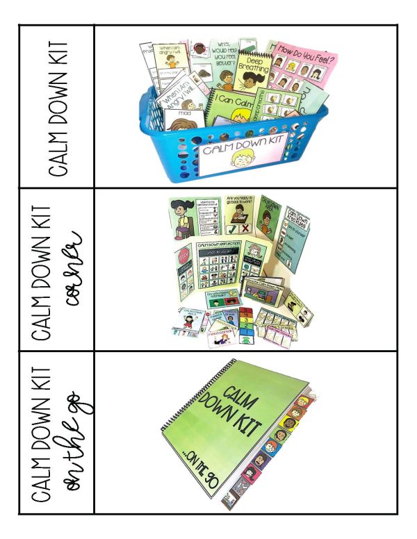 Calm Down Kit On The Go- Social Emotional Learning Strategies and Visual Support - Image 7