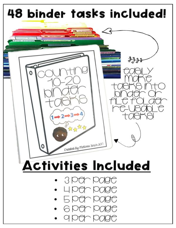 Counting to 20- Binder Basics Work System - Image 2