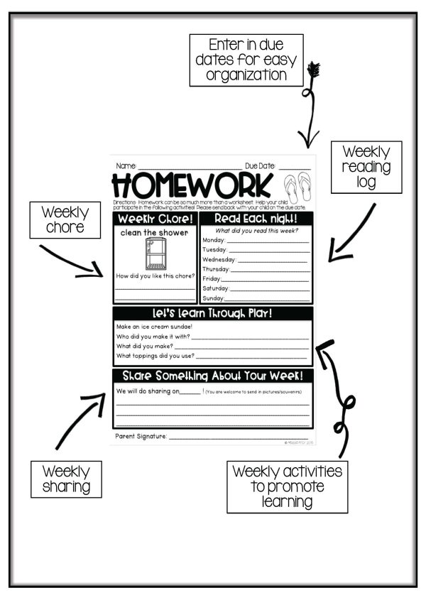 Homework Pack- Life Skills Based Homework for the Entire Year - Image 3
