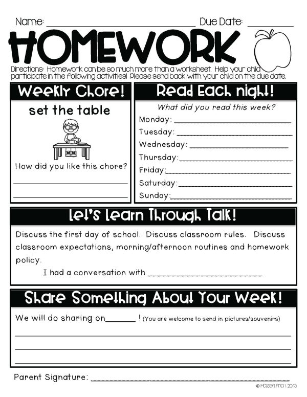 Homework Pack- Life Skills Based Homework for the Entire Year - Image 6