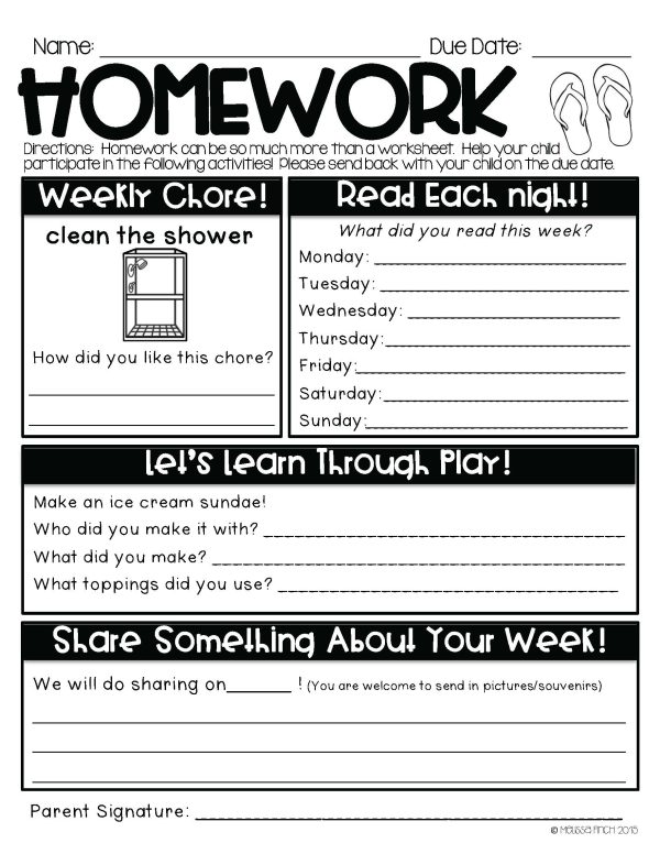 Homework Pack- Life Skills Based Homework for the Entire Year - Image 7
