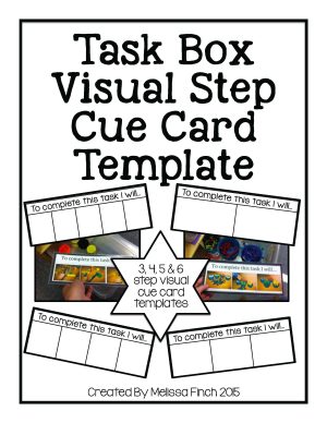 Task Box Visual Directions Templates- For Autism Programs