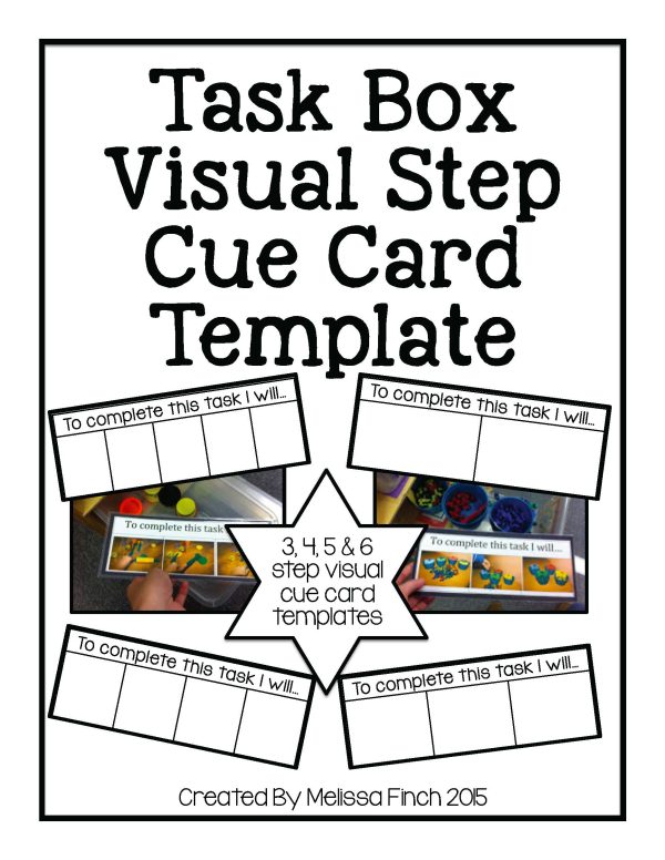 Task Box Visual Directions Templates- For Autism Programs