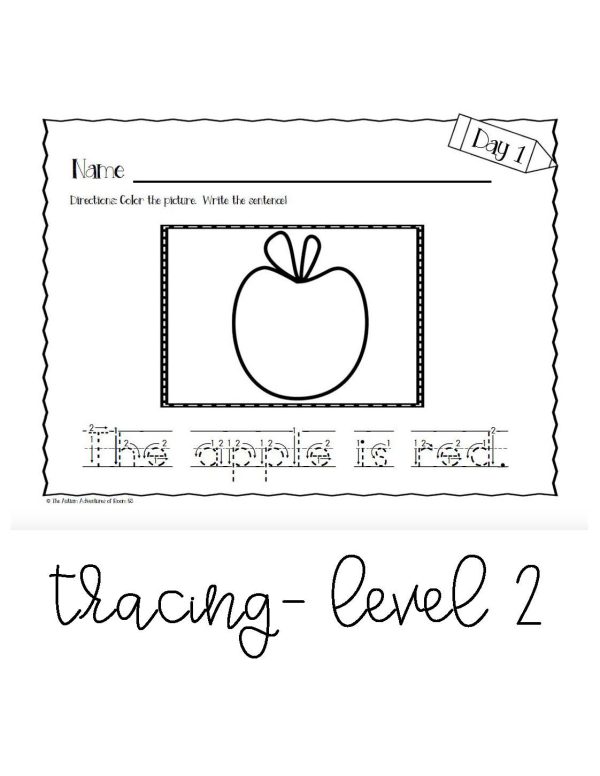 Differentiated Writing Curriculum- Level 2 (Tracing) - Image 2