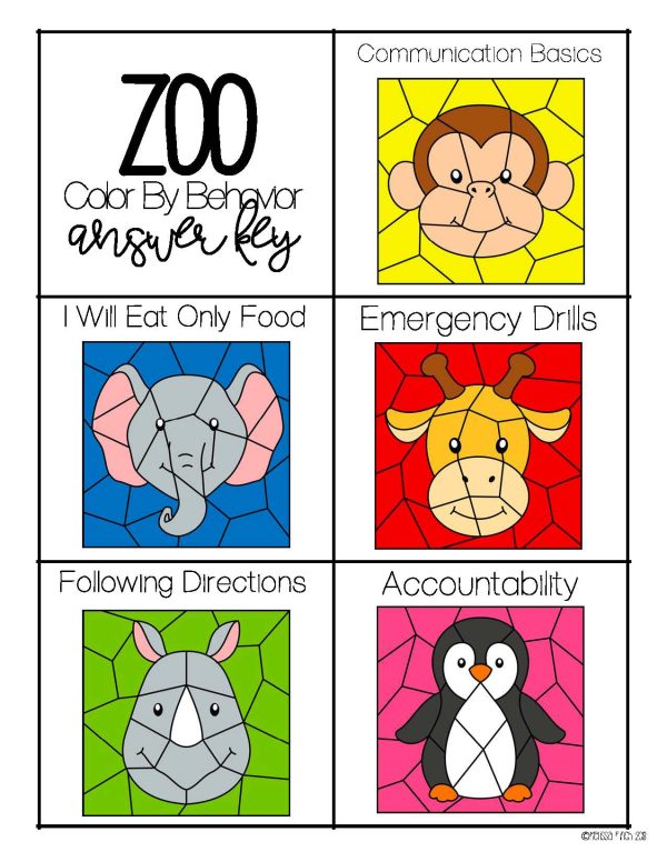 Zoo Animals - Color By Behavior - Image 4