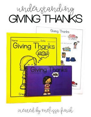 Giving Thanks- Social Narrative for Student's with Special Needs