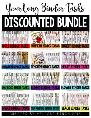 Monthly Themed Binder Sets (DISCOUNTED BUNDLE) - Binder Basics Work System