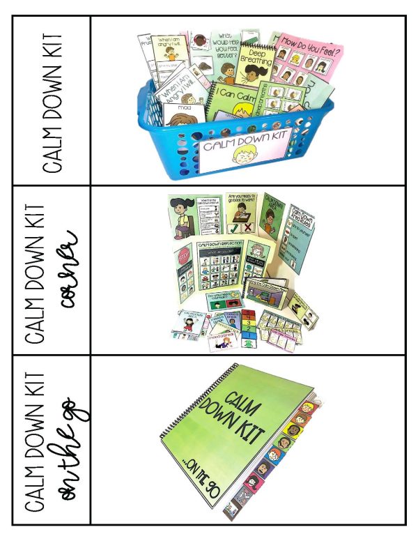 Calm Down Kit Primary Bundle- Social Emotional Learning Strategies and Visual Supports - Image 2