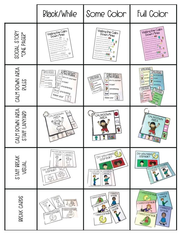 Calm Down Kit Primary Bundle- Social Emotional Learning Strategies and Visual Supports - Image 13