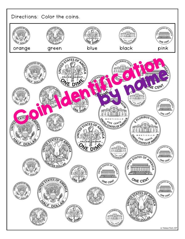 Coin Identification by Name- Daily Math Practice - Image 2