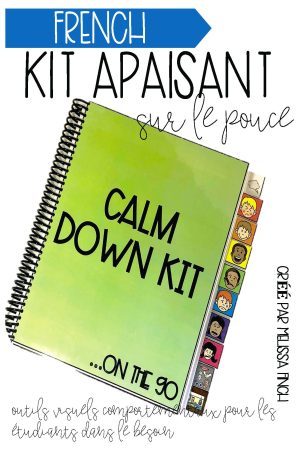 FRENCH Calm Down Kit On The Go- Visual Behavior Tools for Students with Autism