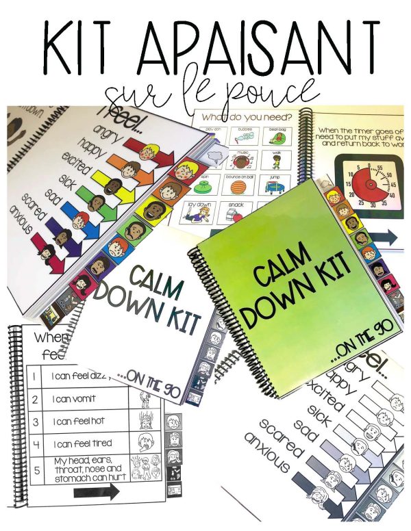 FRENCH Calm Down Kit On The Go- Visual Behavior Tools for Students with Autism - Image 6