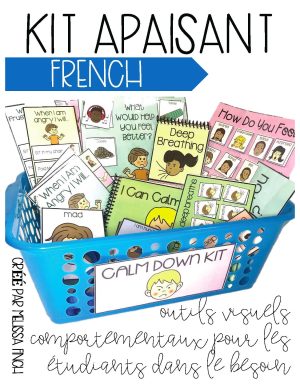 FRENCH Calm Down Kit- Visual Behavioral Management Tools for the Primary Grades