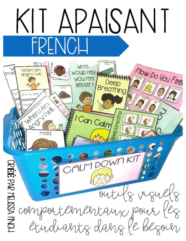 FRENCH Calm Down Kit- Visual Behavioral Management Tools for the Primary Grades