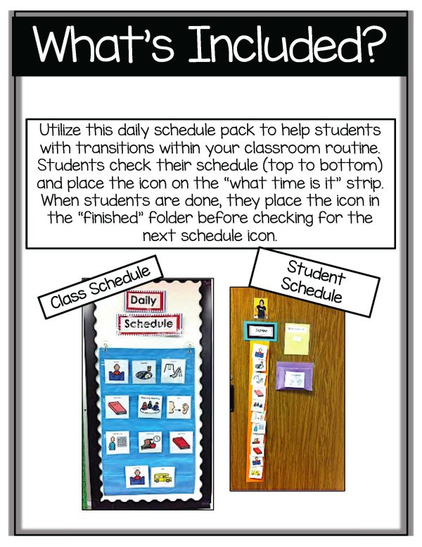 Daily Schedule Pack (wall schedule version)- Autism Classroom - Image 2