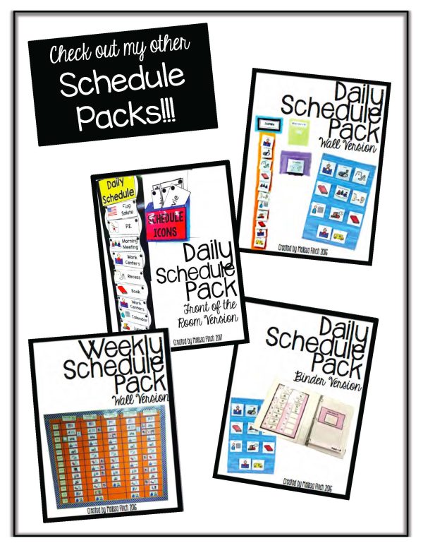 Daily Schedule Pack (wall schedule version)- Autism Classroom - Image 4