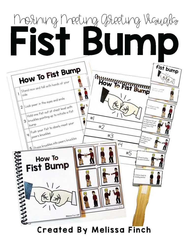 How to Fist bump- Morning Meeting Greeting Visuals