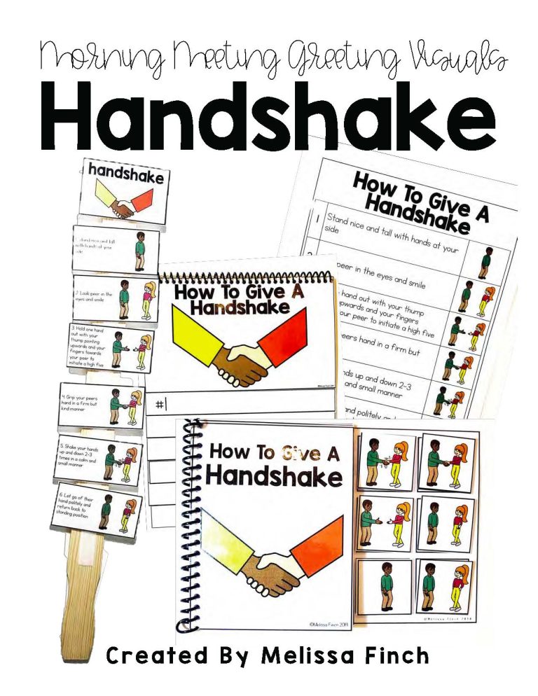 How to Give a Handshake- Morning Meeting Greeting Visuals