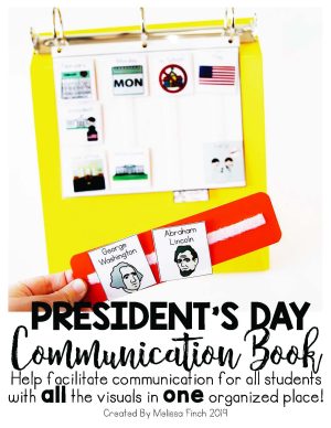 President's Day Holiday Communication Book/Board