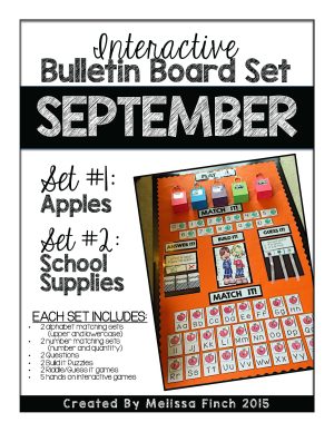 Interactive Bulletin Board Set- SEPTEMBER