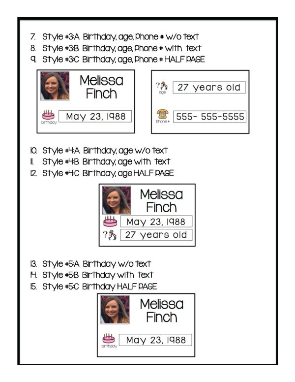 ID CARDS- Learning Personal Information (Editable) - Image 3