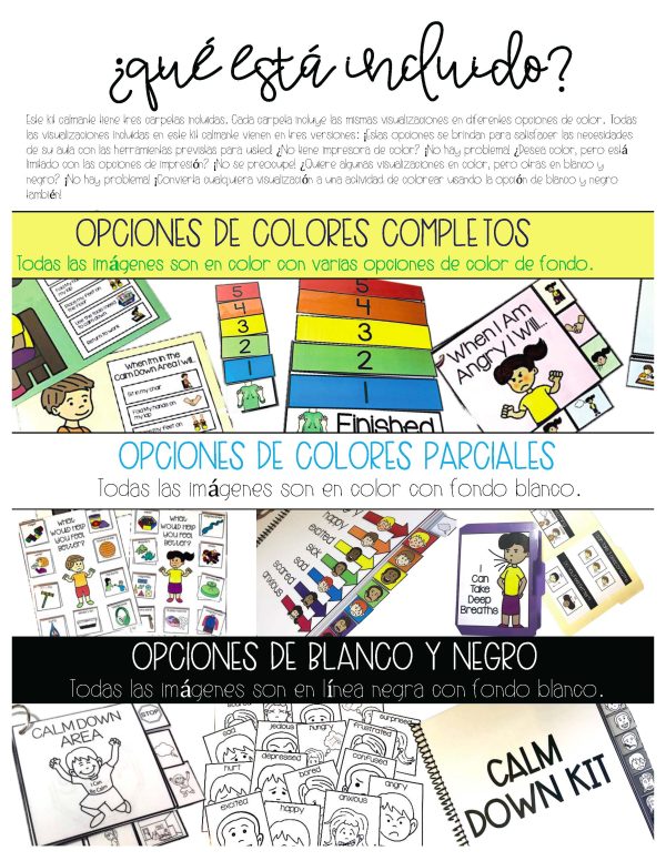 SPANISH Calm Down Kit- The Primary Grade Bundle - Image 3
