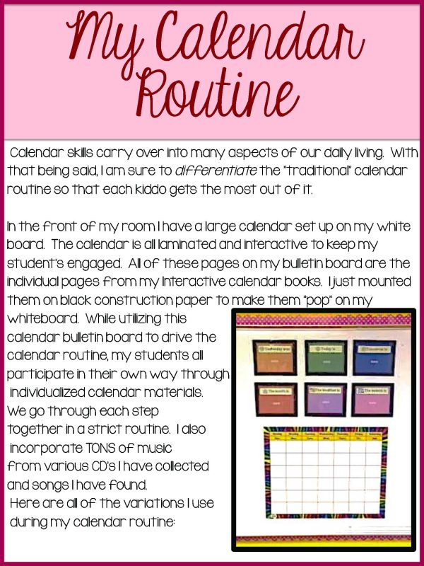 Calendar File Folder- Interactive Activities for Students with Autism - Image 2