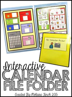 Calendar File Folder- Interactive Activities for Students with Autism