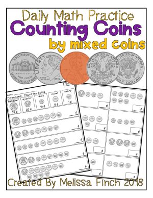 Counting Mixed Coins up to $1.00- Daily Math Practice