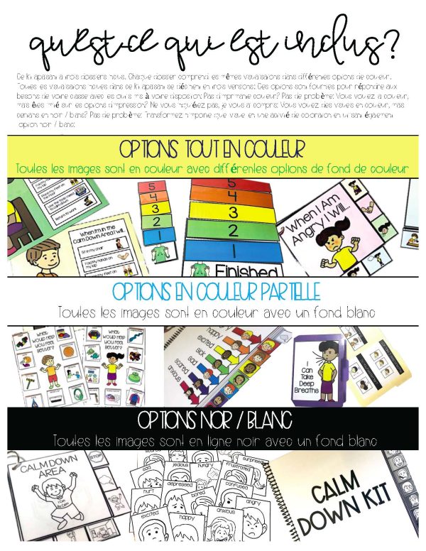 FRENCH Calm Down Kit- The Primary Grade Bundle - Image 3