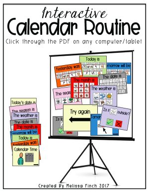 Interactive Calendar Routine for Students with Special Needs