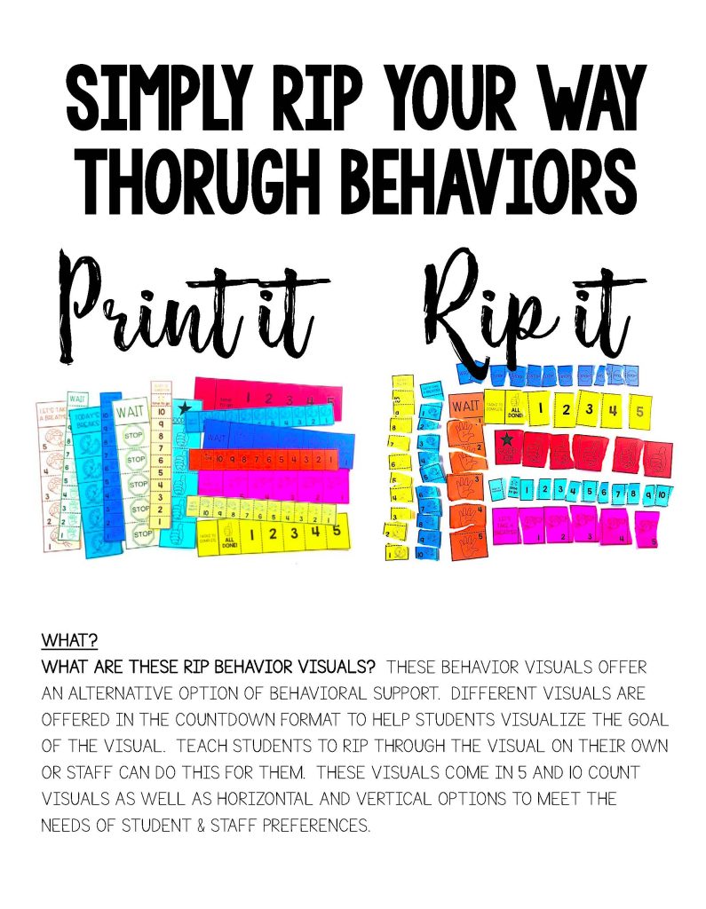 Top Through Behaviour Ripping Through Behaviors- Behavior Tools for Special Education ...