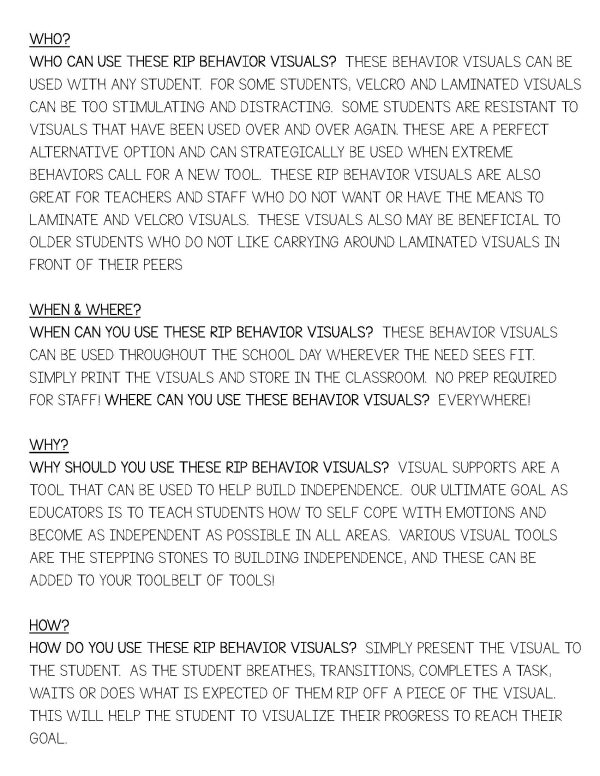 Ripping Through Behaviors- Behavior Tools for Special Education - Image 4