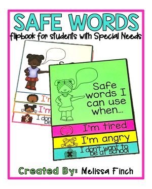Safe Word Flipbook for Students With Special Needs