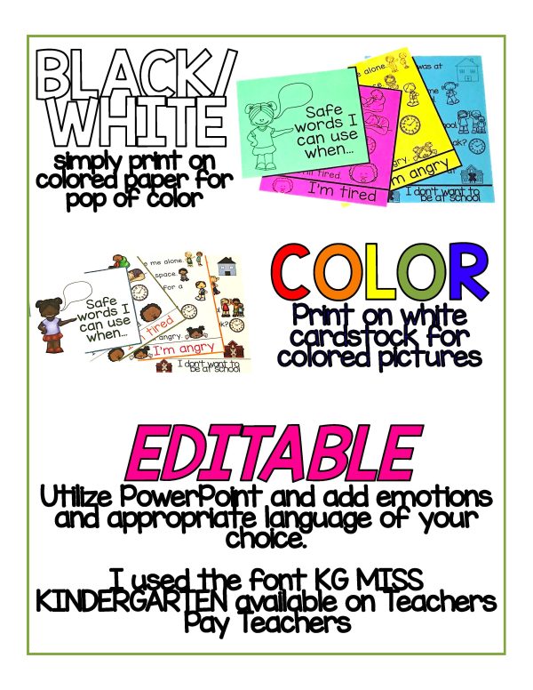 Safe Word Flipbook for Students With Special Needs - Image 3