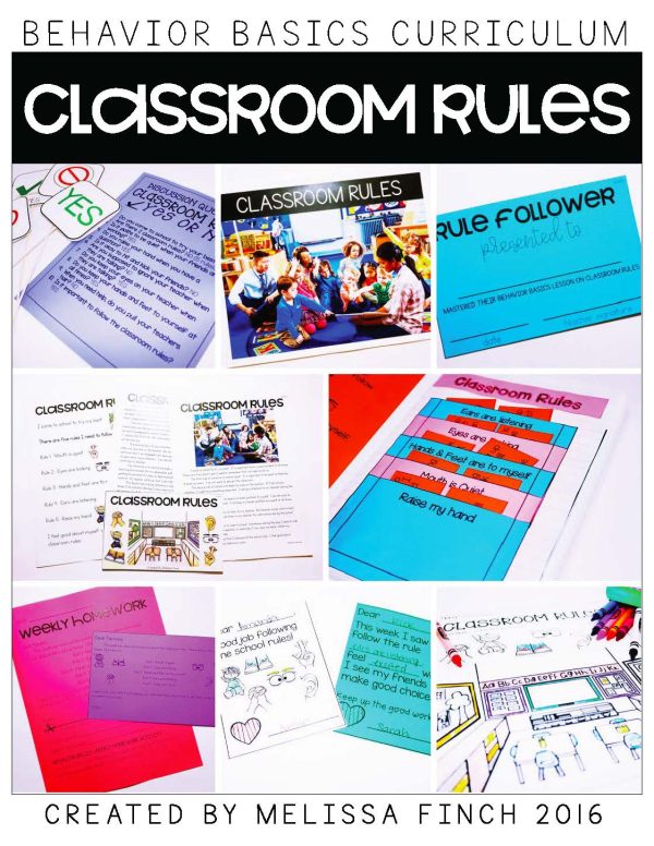 Classroom Rules- Behavior Basics Curriculum for Special Education