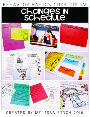 Changes in Schedules- Behavior Basics Program for Special Education
