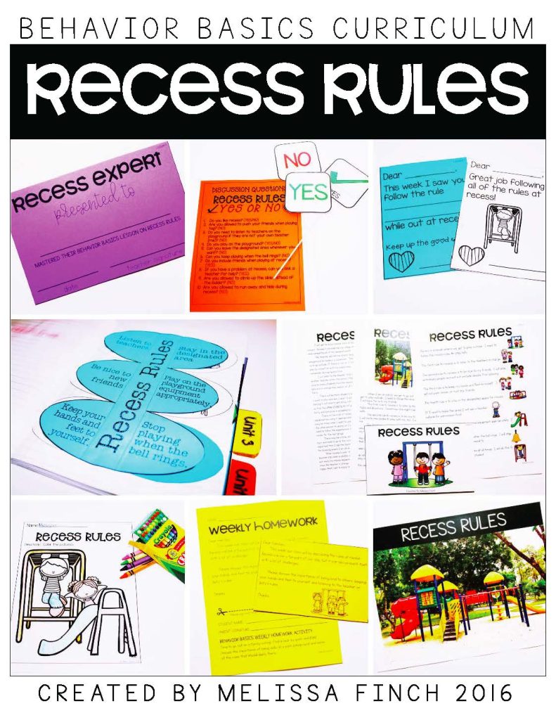 Recess Rules- Behavior Basics Program for Special Education » Autism ...