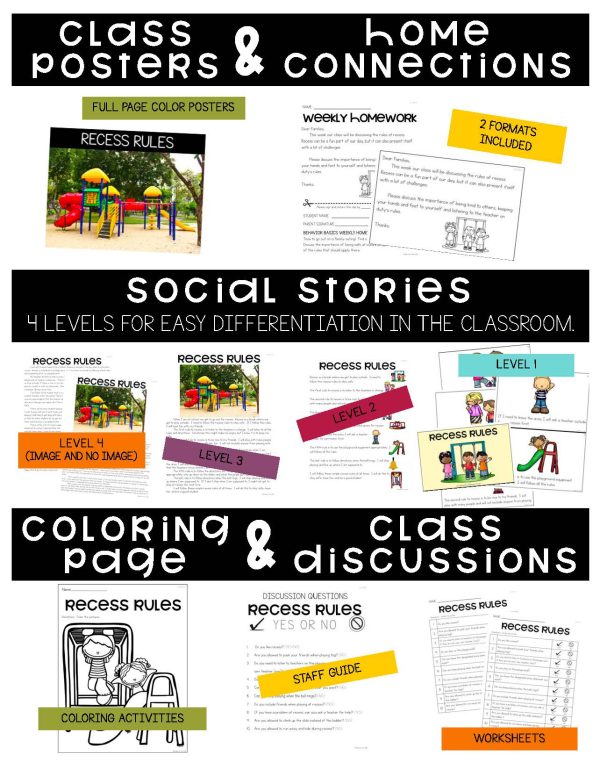 Recess Rules- Behavior Basics Program for Special Education - Image 6
