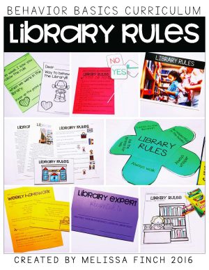 Library Rules- Behavior Basics Program for Special Education