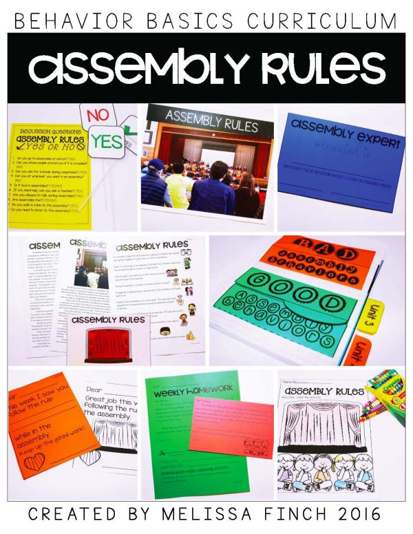 Assembly Rules- Behavior Basics Program for Special Education